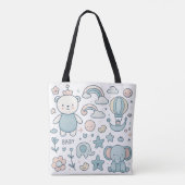 Trollentas voor babyfeest tote bag (Achterkant)