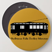 Trolley#10, Shelburne Herfsten Trolley Museum Ronde Button 6,0 Cm (Voorkant /achterkant)