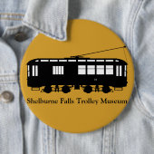 Trolley#10, Shelburne Herfsten Trolley Museum Ronde Button 6,0 Cm (In situ)