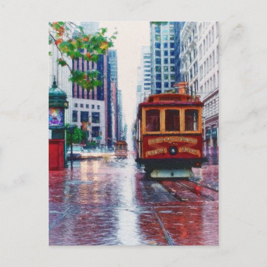 Trolley Car in San Francisco California Verenigde  Briefkaart (Voorkant)