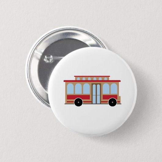 Trolley Car Ronde Button 5,7 Cm (Voorkant /achterkant)