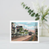 Trolley, Highland Avenue, Atlantic Highlands, Vere Briefkaart (Staand voorkant)