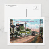 Trolley, Highland Avenue, Atlantic Highlands, Vere Briefkaart (Voorkant / Achterkant)