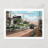 Trolley, Highland Avenue, Atlantic Highlands, Vere Briefkaart (Voorkant)