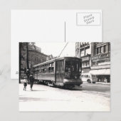 Trolley in het Briefkaart Wilkes-Barre (Voorkant / Achterkant)