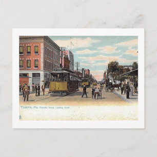 Trolley on Franklin St., Tampa, Florida Vintage Briefkaart