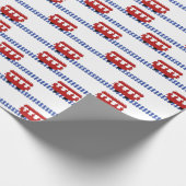 Trolley op sporen cadeaupapier (Hoek)