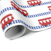 Trolley op sporen cadeaupapier (Rol Hoek)