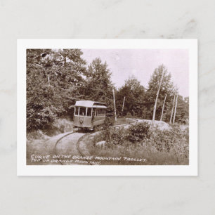 Trolley, Oranje Berg, West-Sinaasappel, NJ Vintage Briefkaart