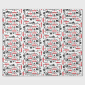 Trolley probleem - witte achtergrond cadeaupapier (Vlak)