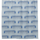 TROLLEY TRAIN STREETCAR  NEON BLUE KIJK DOUCHEGORDIJN (Voorkant)