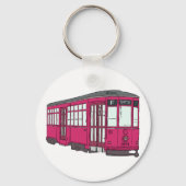 Trolley Trolleybus Streetcar Tram Trolleycar Sleutelhanger (Voorkant)
