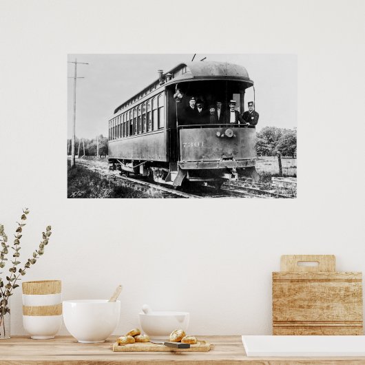  trolleyauto poster (Keuken)