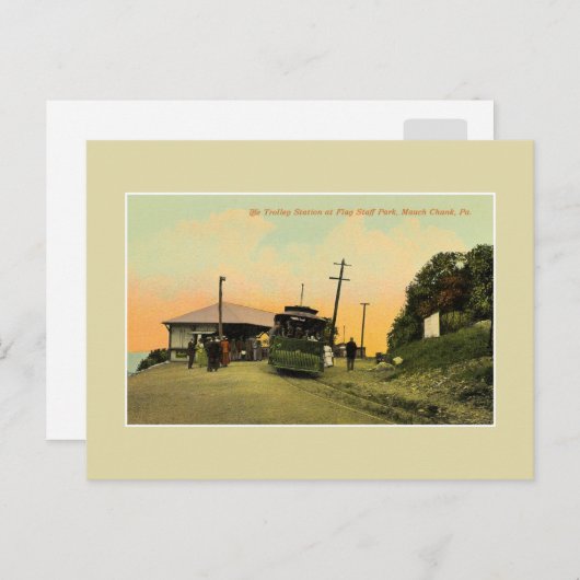  trolleystation Mauch Chunk Pennsylvania Briefkaart (Voorkant / Achterkant)