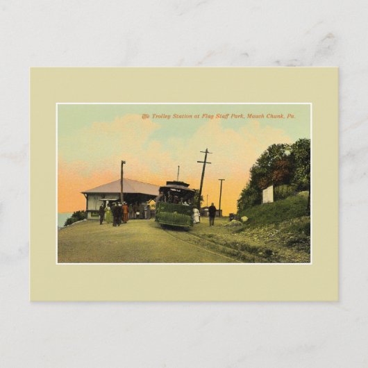 trolleystation Mauch Chunk Pennsylvania Briefkaart (Voorkant)
