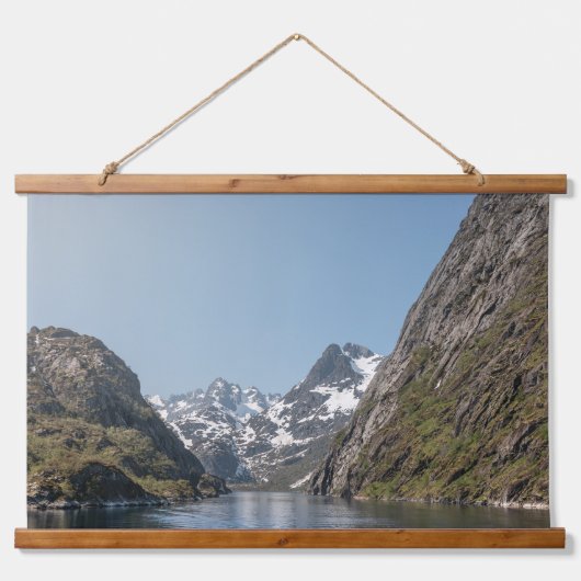 Trollfjord Lofoten Hangend Wandkleed (Voorkant)
