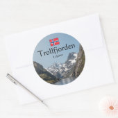 Trollfjord Lofoten Ronde Sticker (Envelop)