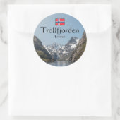 Trollfjord Lofoten Ronde Sticker (Tas)