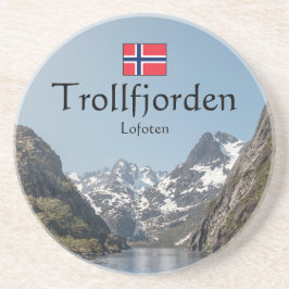 Trollfjord Lofoten Zandsteen Onderzetter