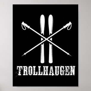 Trollhaugen Wisconsin Skiën Rustieke Alpen Poster