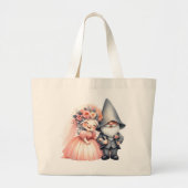 Trollige Tuinkabouter Trouwtas Cadeau Grote Tote Bag (Voorkant)
