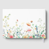 Trollige Wilde Bloemenweide Bruiloft Gastenboek (Achterkant)