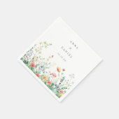 Trollige Wilde Bloemenweide Bruiloft Servet (Hoek)