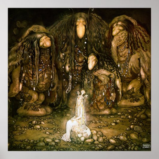 Trolls, 1915 door John Bauer Poster (Voorkant)