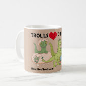 Trolls Love Dinosaurs Hot Chocolate Mok (Voorkant links)