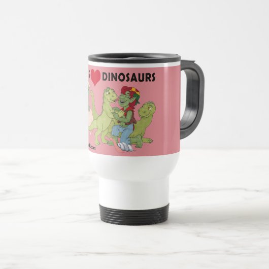 Trolls Love Dinosaurs Travel Mug Reisbeker (Voorkant rechts)