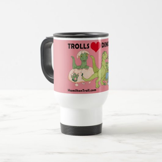 Trolls Love Dinosaurs Travel Mug Reisbeker (Voorkant links)