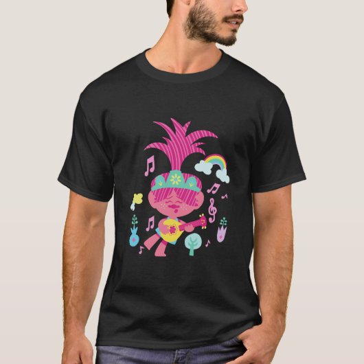 Trolls World Tour Poppy Zingen T-shirt (Voorkant)