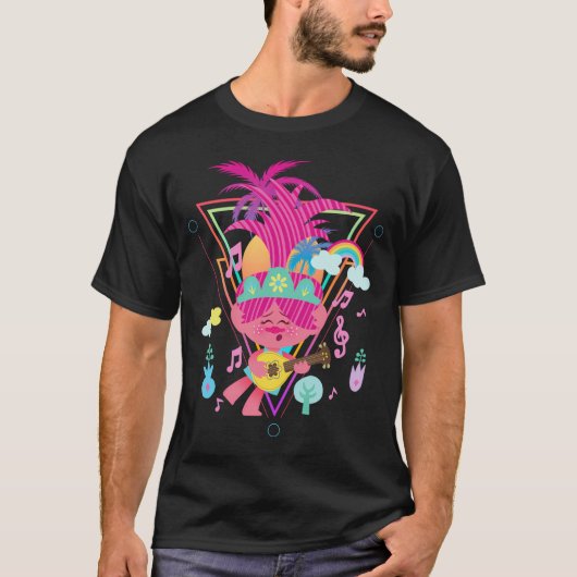 Trolls World Tour Poppy Zingen T-shirt (Voorkant)