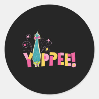 Trolls Yippee Smidge Ronde Sticker