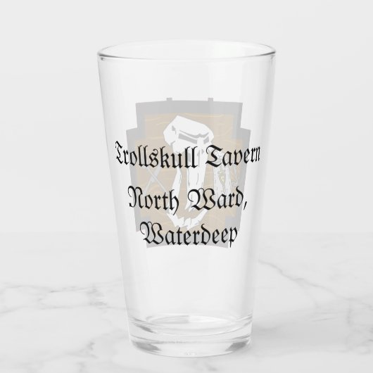 Trollskull Tavern-herdenking Glas (Achterkant)