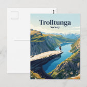 Trolltunga Noorwegen Briefkaart (Voorkant / Achterkant)