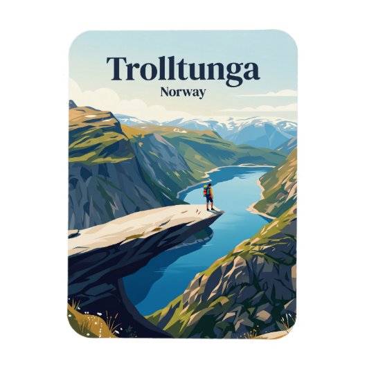 Trolltunga Noorwegen Magneet (Verticaal)