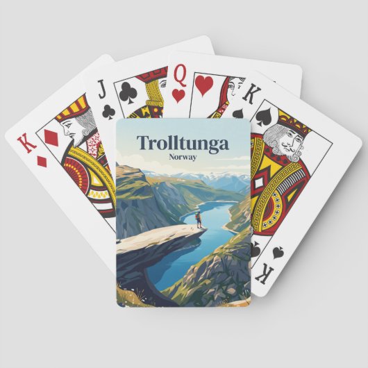 Trolltunga Noorwegen Pokerkaarten (Achterkant)