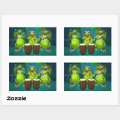 Trolly Dragons Party Time Rechthoekige Sticker (Vel)