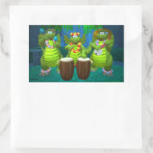 Trolly Dragons Party Time Rechthoekige Sticker (Tas)