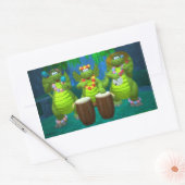 Trolly Dragons Party Time Rechthoekige Sticker (Envelop)