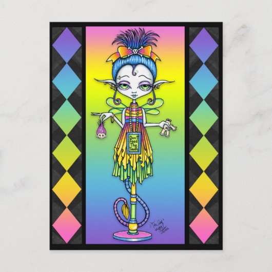 Trolly Pixie Stick Sideshow Freak Troll Briefkaart (Voorkant)