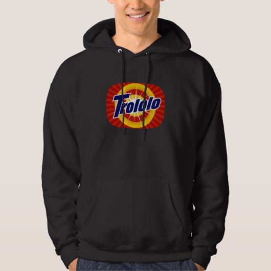Trololo TeeVee Black Hoodie (Voorkant)