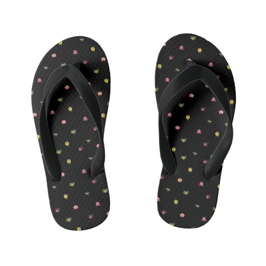 trolpatroon zwart kinder teenslippers (Voetbed)