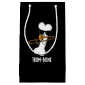 Trom-bone Funny Music Trombone Pun Dark BG Klein Cadeauzakje (Voorkant)