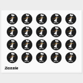 Trom-bone Funny Music Trombone Pun Dark BG Ronde Sticker (Vel)