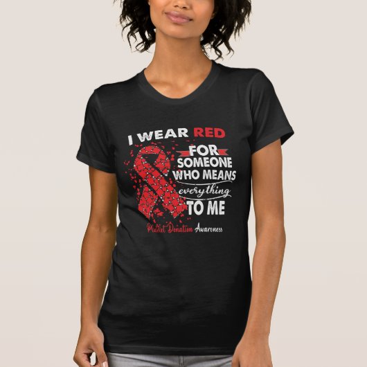 Trombocytendonatie Bewustzijner ondersteuning rood T-shirt (Voorkant)