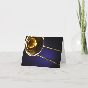 Trombone Afbeelding Wenskaart Feestdagen Kaart