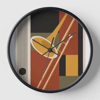 Trombone Bauhaus Print, Mid Century Modern Muzieki