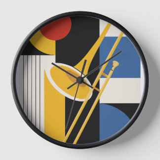 Trombone Bauhaus Print, Mid Century Modern Muzieku